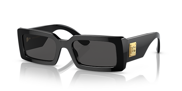 DG4416 Zwart AcetaatSunglass Frames van B24, Hoekweergave