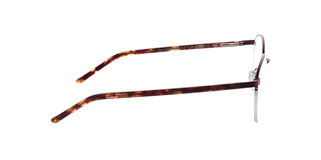 Nancy Bordeauxrood  &  bordeauxrood Havana MetaalEyeglass Frames van B24, Zijaanzicht