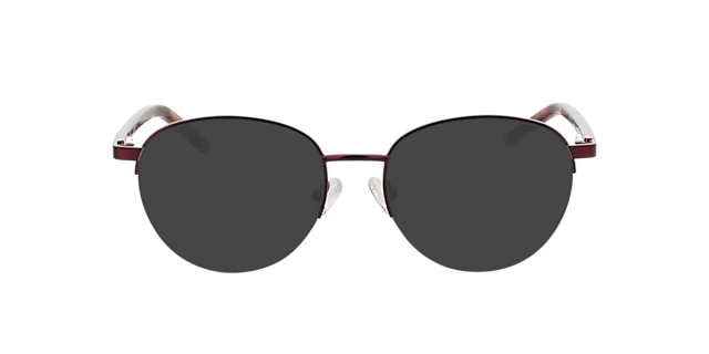 Nancy Bordeauxrood  &  bordeauxrood Havana MetaalEyeglass Frames van B24, met getinte lenzen