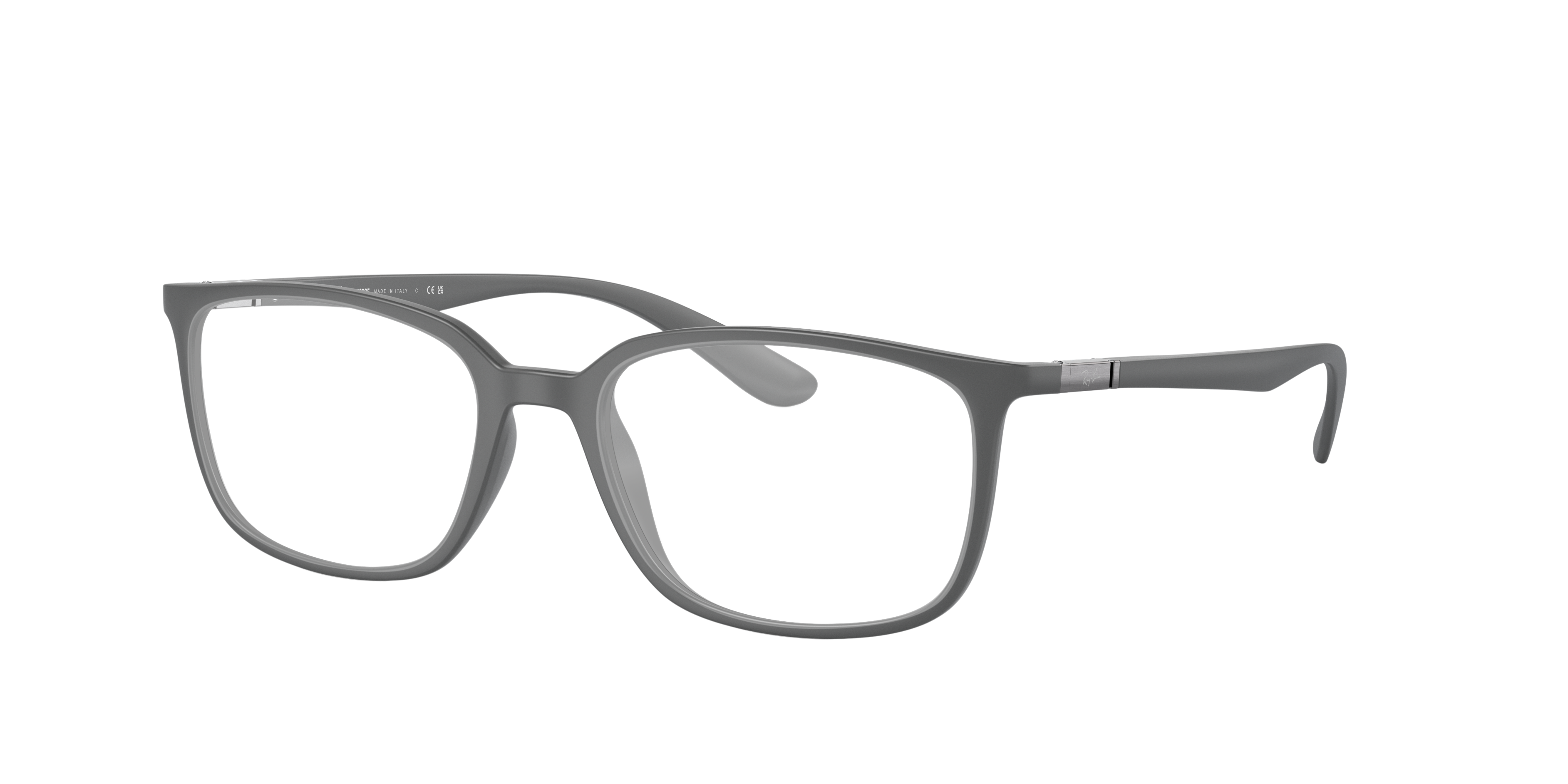 RB7208 Grijs KunststofEyeglass Frames van B24, Hoekweergave