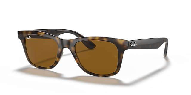 RB4640 Licht Havana KunststofSunglass Frames van B24, Hoekweergave