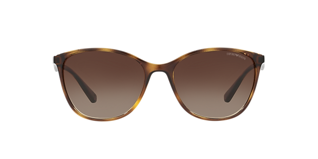 EA4073 Glanzend Havana KunststofSunglass Frames van B24, Vooraanzicht