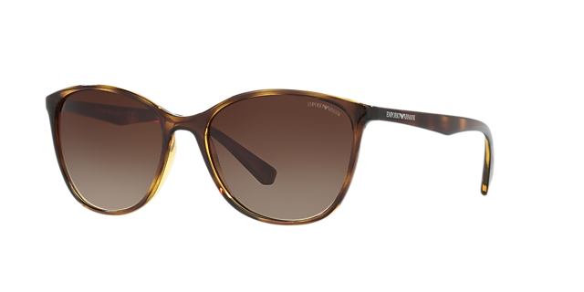 EA4073 Glanzend Havana KunststofSunglass Frames van B24, Hoekweergave