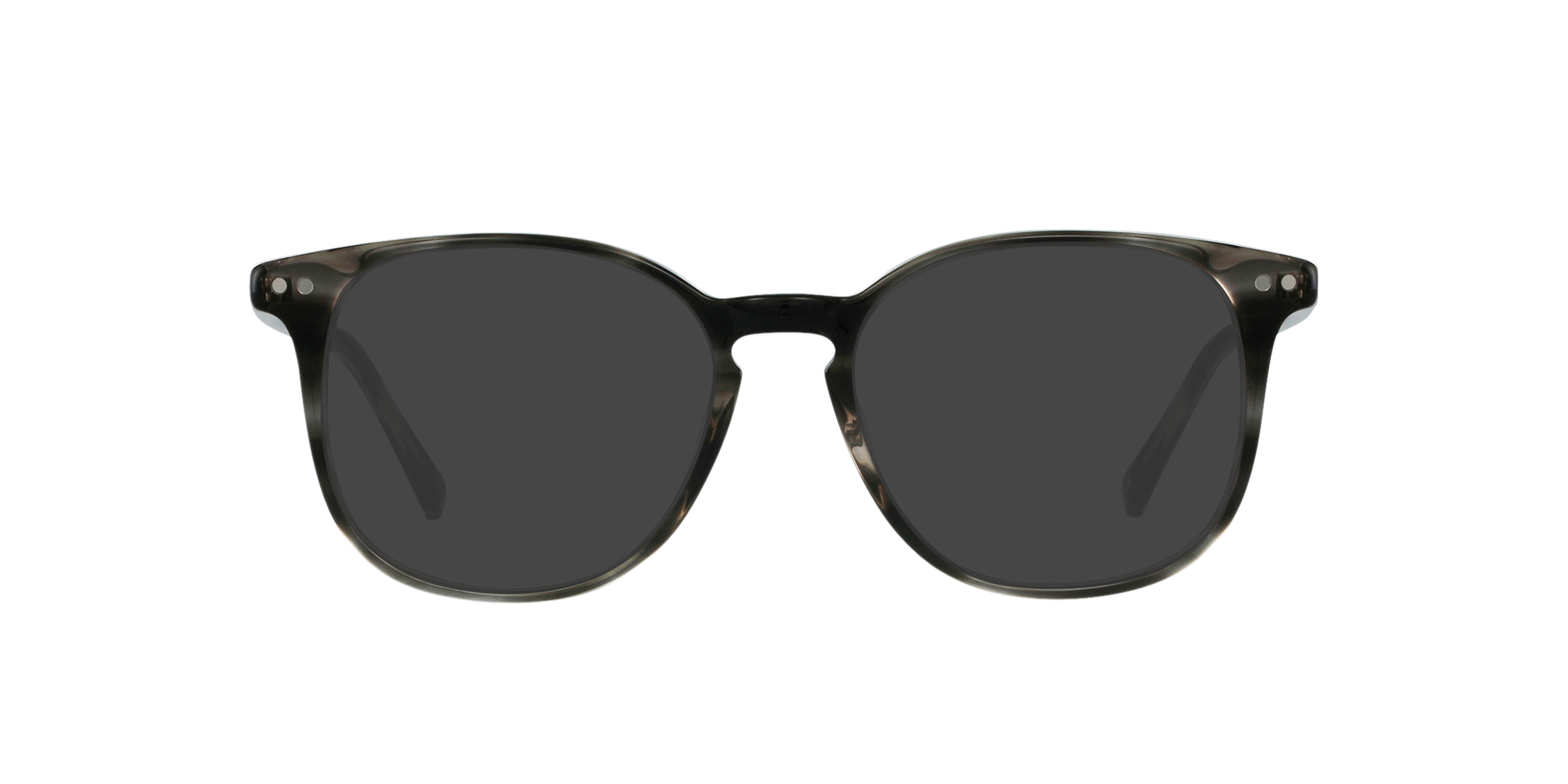 BARRON Striped Gainsboro AcetaatEyeglass Frames van B24, met getinte lenzen