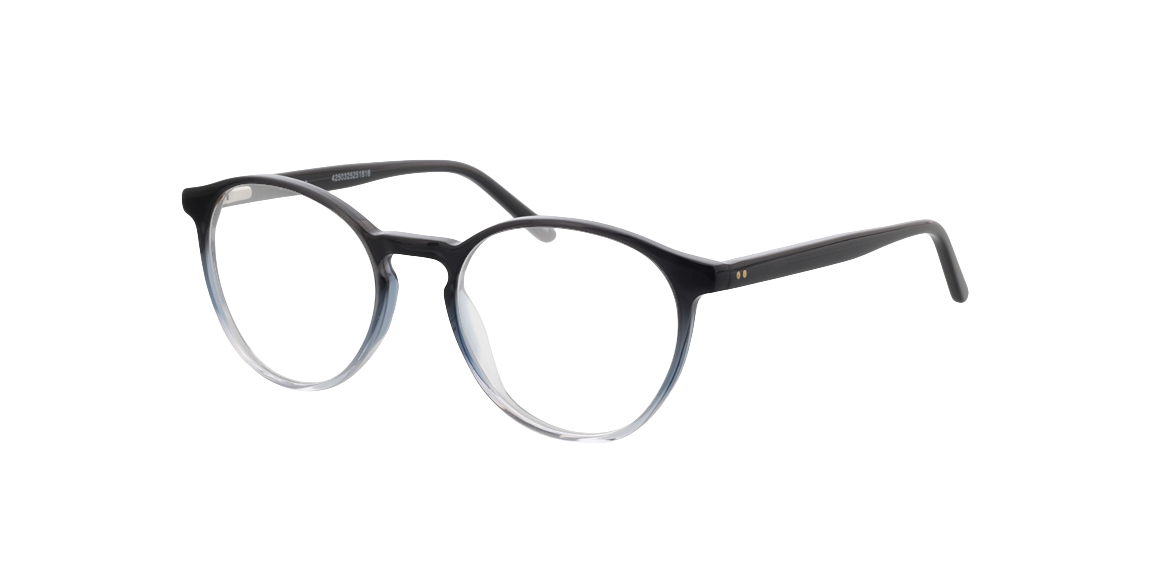 June Gradiënt zwart kristal  &  zwart AcetaatEyeglass Frames van B24, Hoekweergave