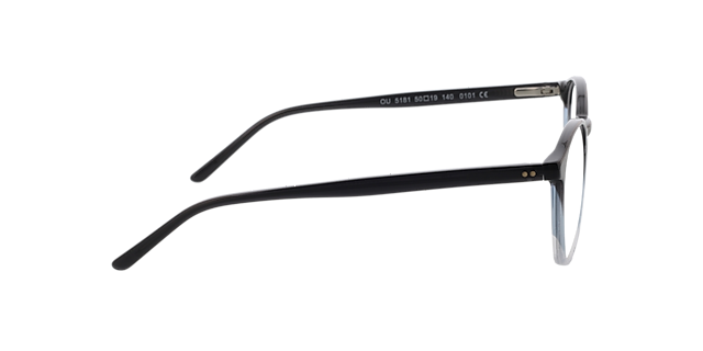 June Gradiënt zwart kristal & zwart AcetaatEyeglass Frames van B24, Zijaanzicht