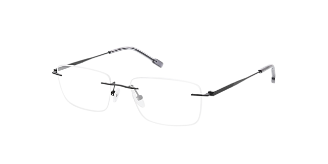 Freetown Mat gunmetal MetaalEyeglass Frames van B24, Hoekweergave