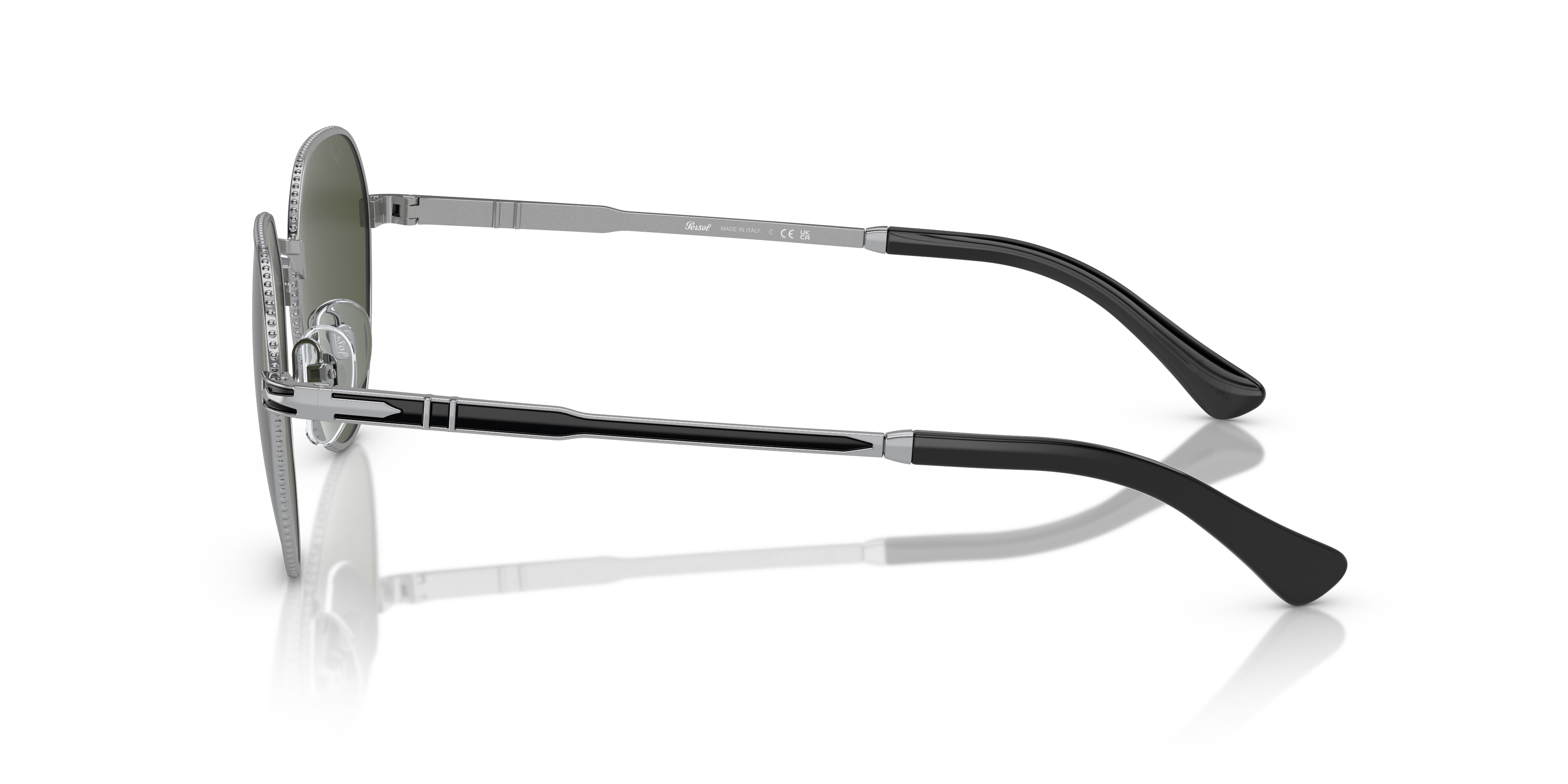 PO2486S Silber MetallSunglass Frames von B24, Seitenansicht