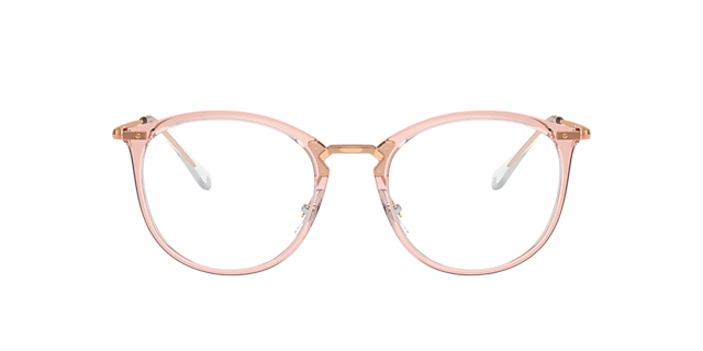RB7140 Pink transparent KunststoffEyeglass Frames von B24, Vorderansicht