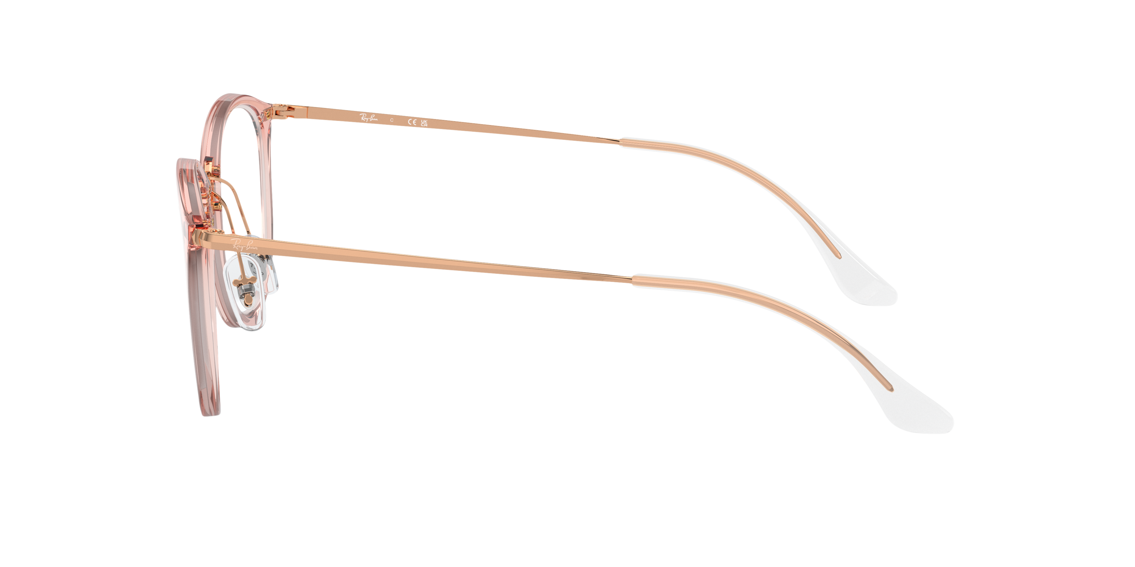 RB7140 Pink transparent KunststoffEyeglass Frames von B24, Seitenansicht