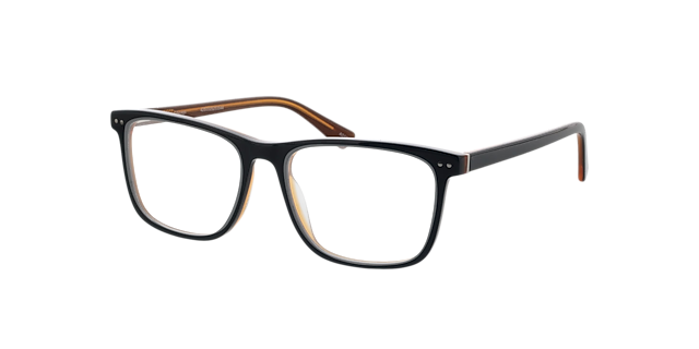 CHICAGO Drielaags grijs  &  bruin  &  oranje AcetaatEyeglass Frames van B24, Hoekweergave