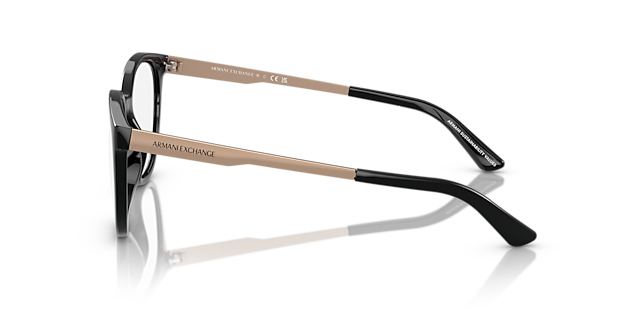 AX3104 Schwarz glänzend KunststoffEyeglass Frames von B24, Seitenansicht