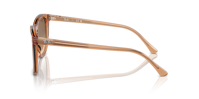 RB2210 Braun transparent KunststoffSunglass Frames von B24, Seitenansicht