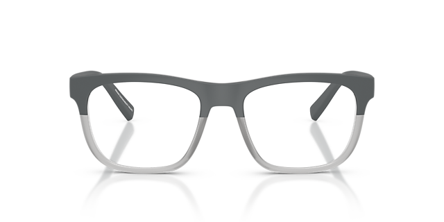 AX3050 Matte Grey & Transparent Grey KunststoffEyeglass Frames von B24, Vorderansicht
