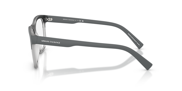 AX3050 Matte Grey & Transparent Grey KunststoffEyeglass Frames von B24, Seitenansicht