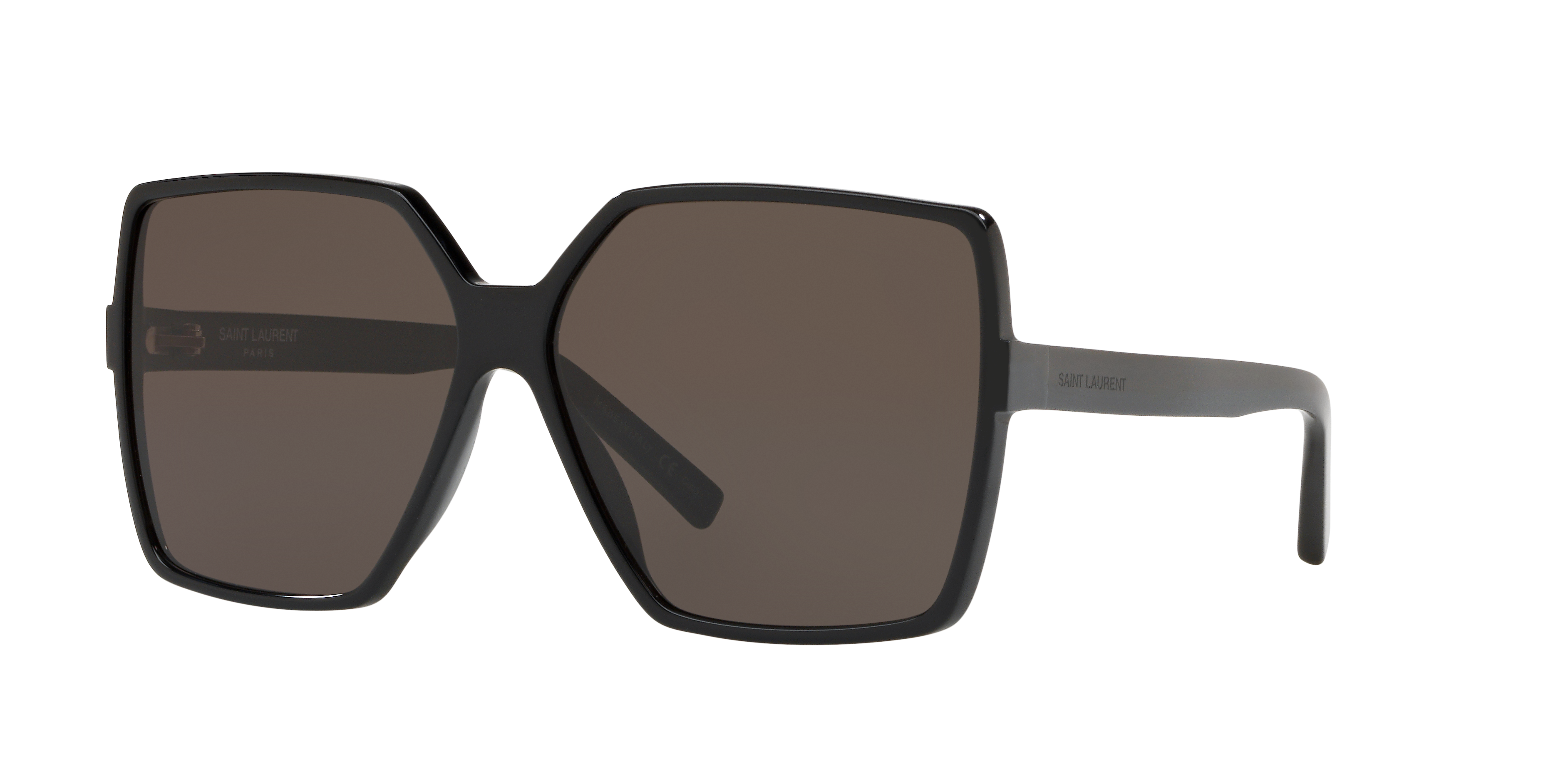 SL 232 BETTY Zwart glanzend AcetaatSunglass Frames van B24, Hoekweergave