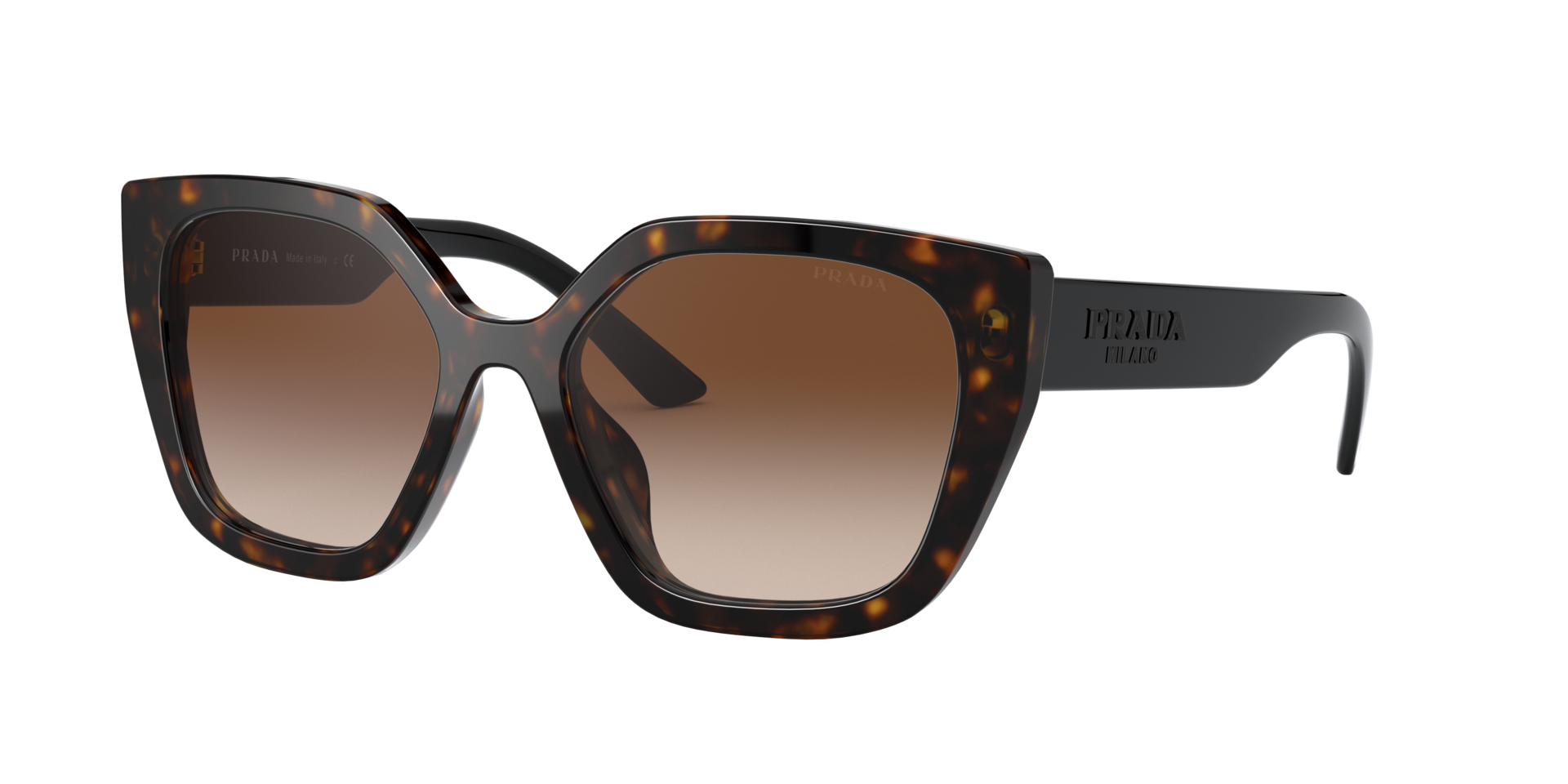 PR 24XS Havana AcetaatSunglass Frames van B24, Hoekweergave