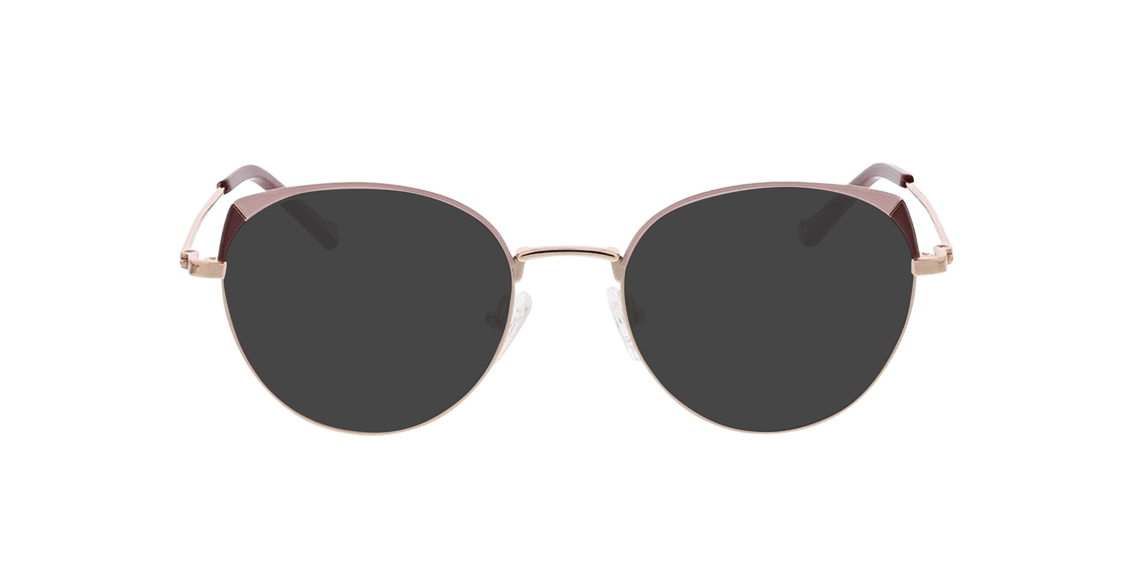 Alison Roze  &  roze goud MetaalEyeglass Frames van B24, met getinte lenzen