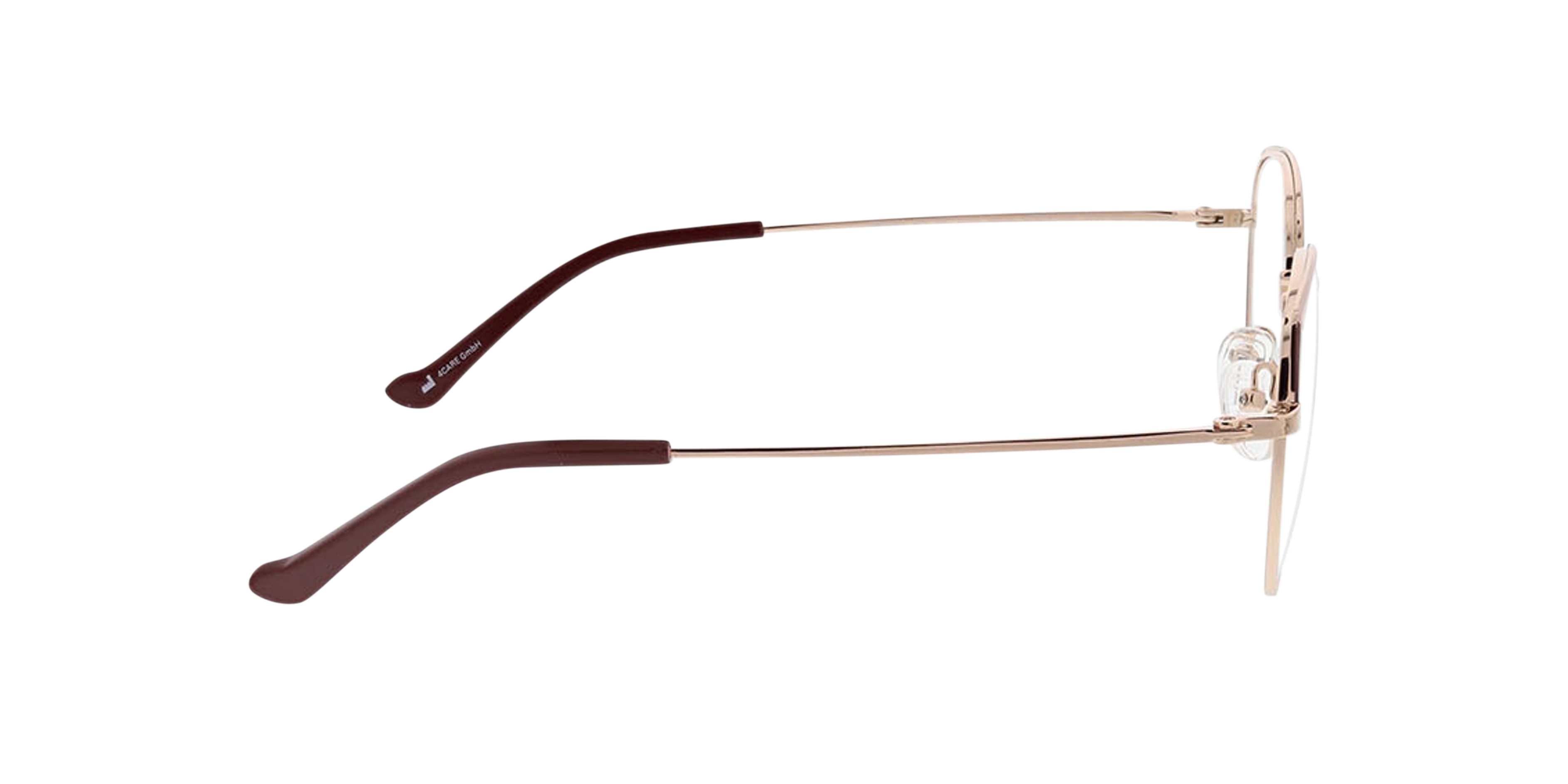 Alison Roze  &  roze goud MetaalEyeglass Frames van B24, Zijaanzicht