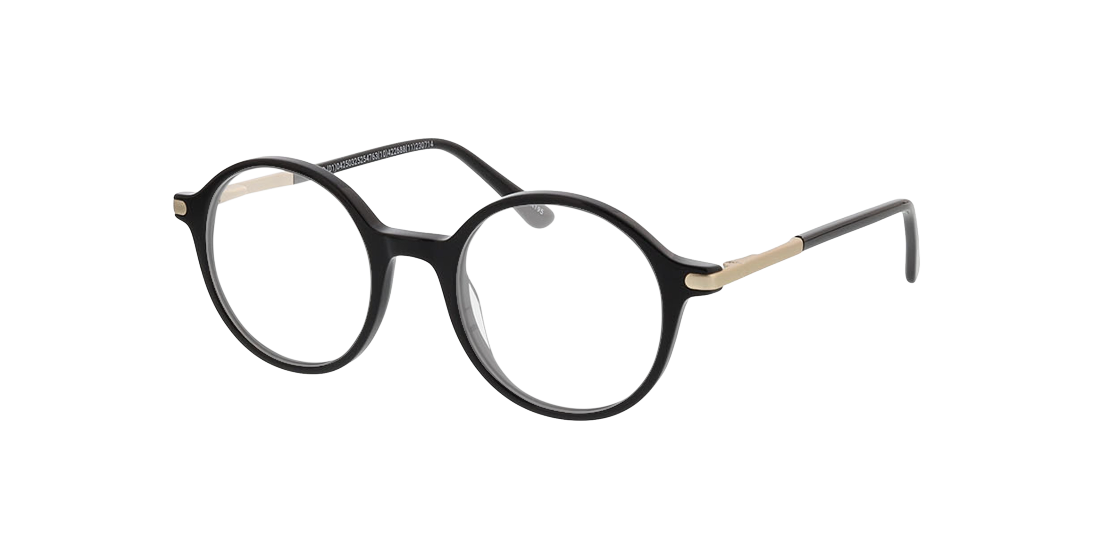 Albany Schwarz AcetatEyeglass Frames von B24, Dreiviertelansicht