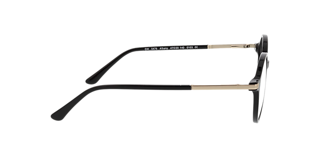 Albany Zwart AcetaatEyeglass Frames van B24, Zijaanzicht