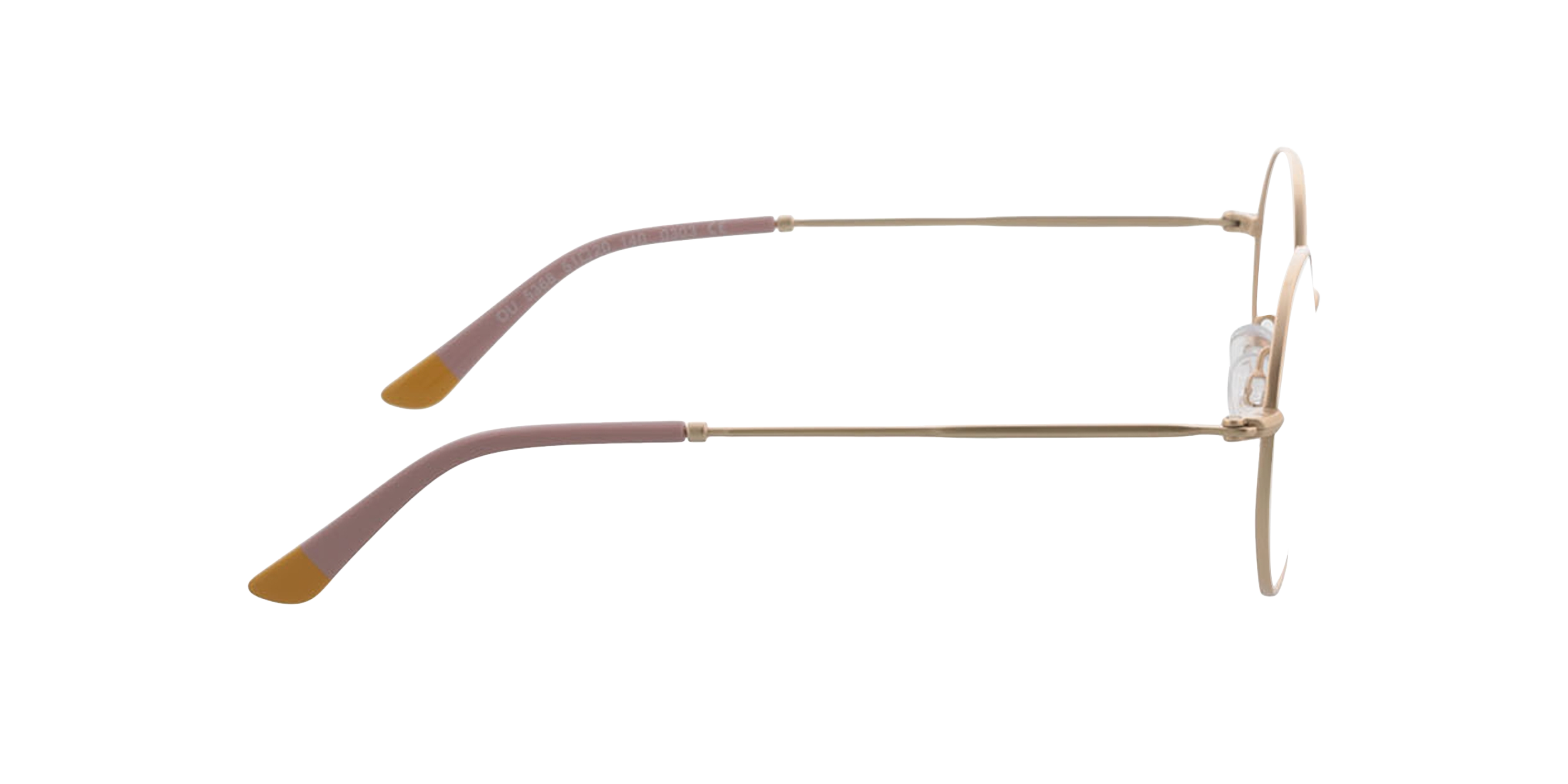 Miami Matgoud  &  roze geel pootje MetaalEyeglass Frames van B24, Zijaanzicht