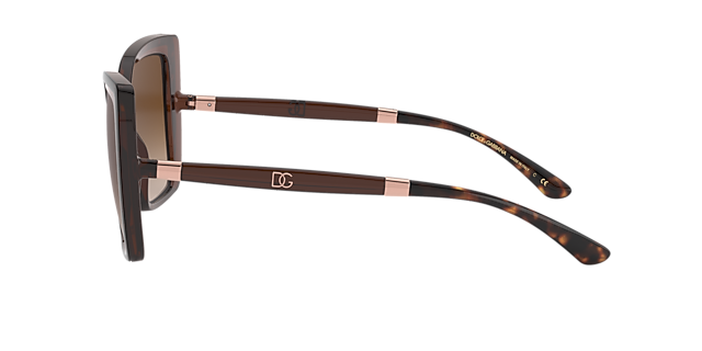 DG6138 Havana auf Braun transparent KunststoffSunglass Frames von B24, Seitenansicht