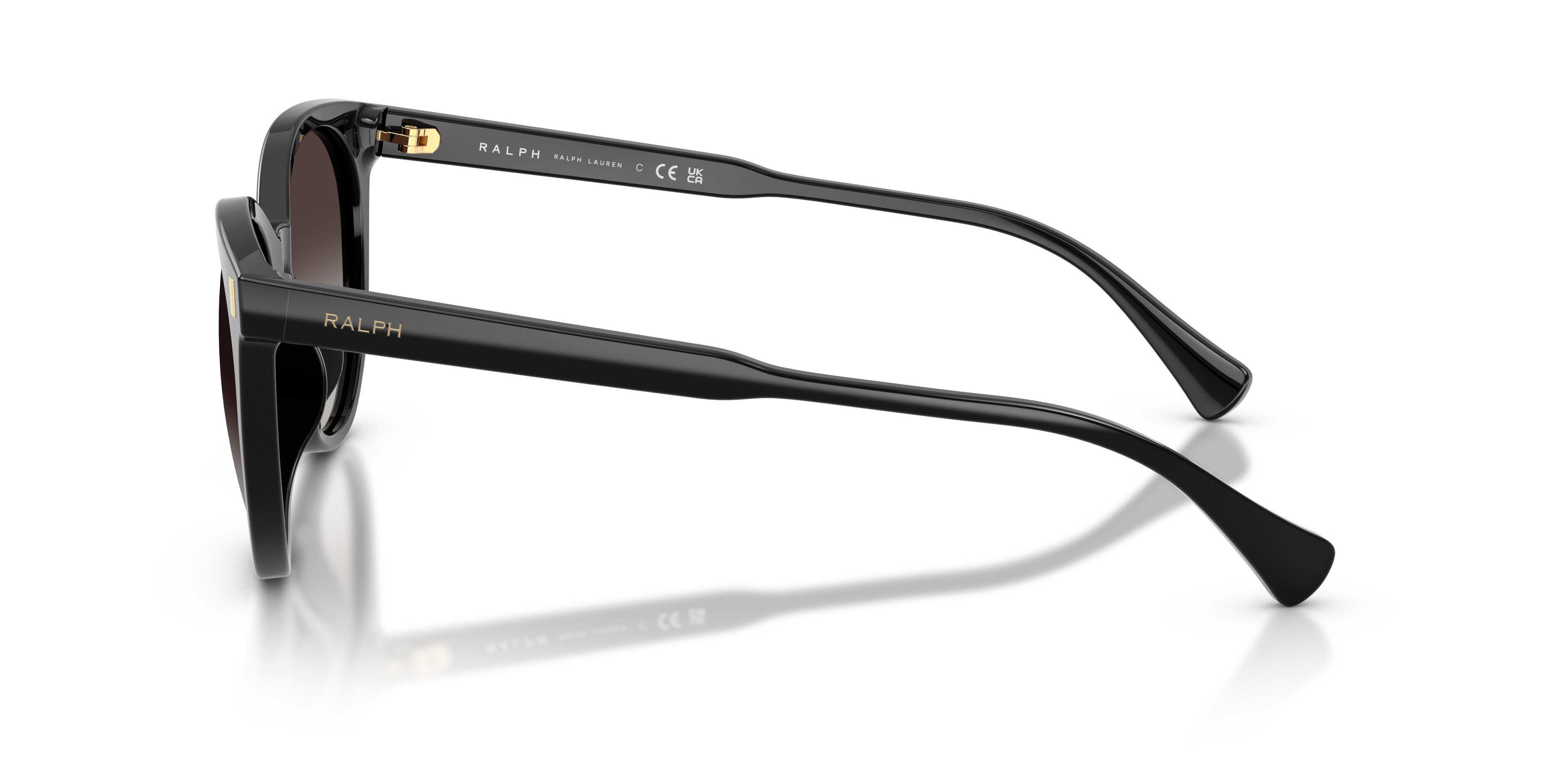 RA5331U Glanzend zwart AcetaatSunglass Frames van B24, Zijaanzicht