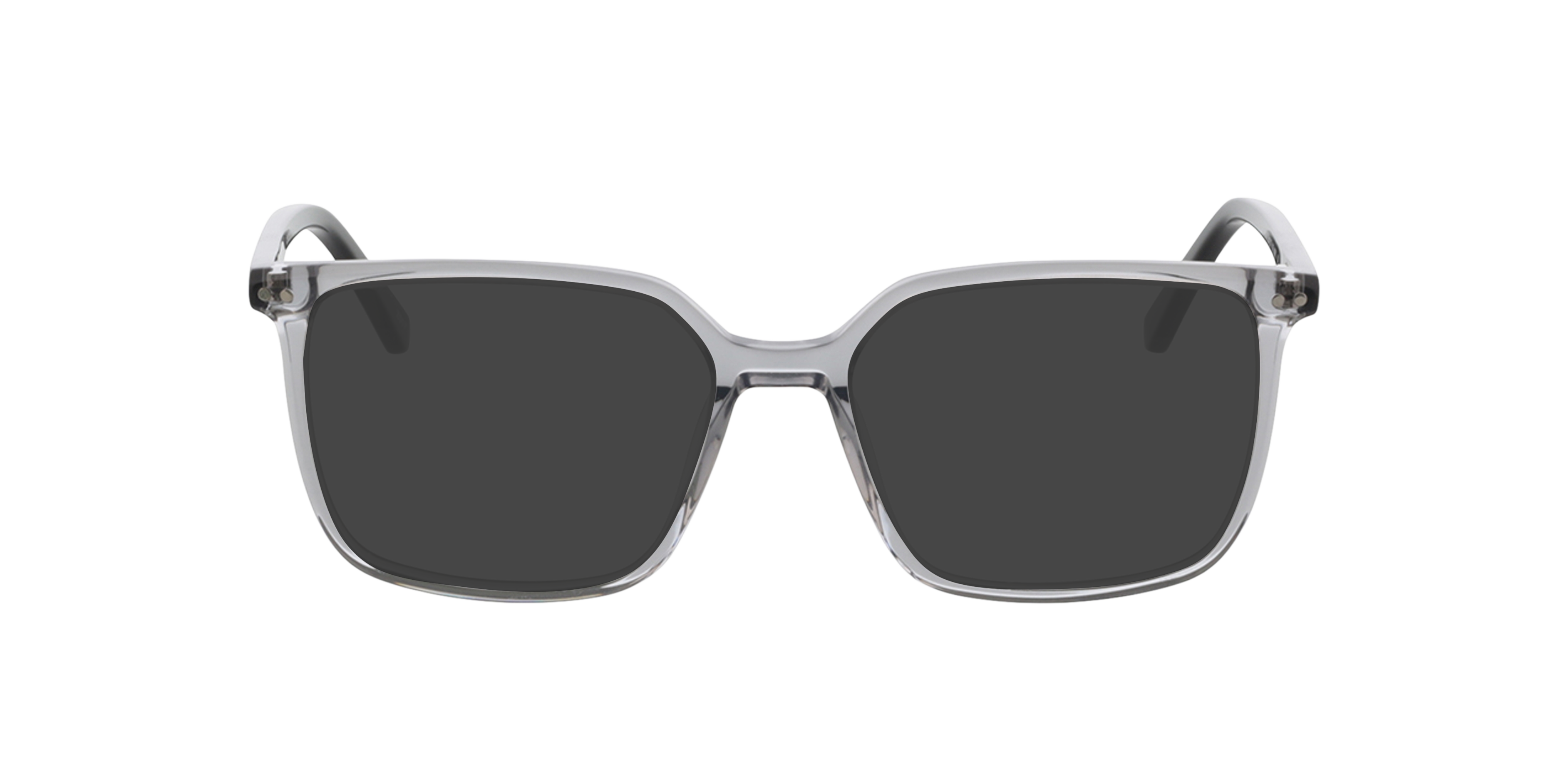 Lewis Kristal grijs  &  zwart AcetaatEyeglass Frames van B24, met getinte lenzen