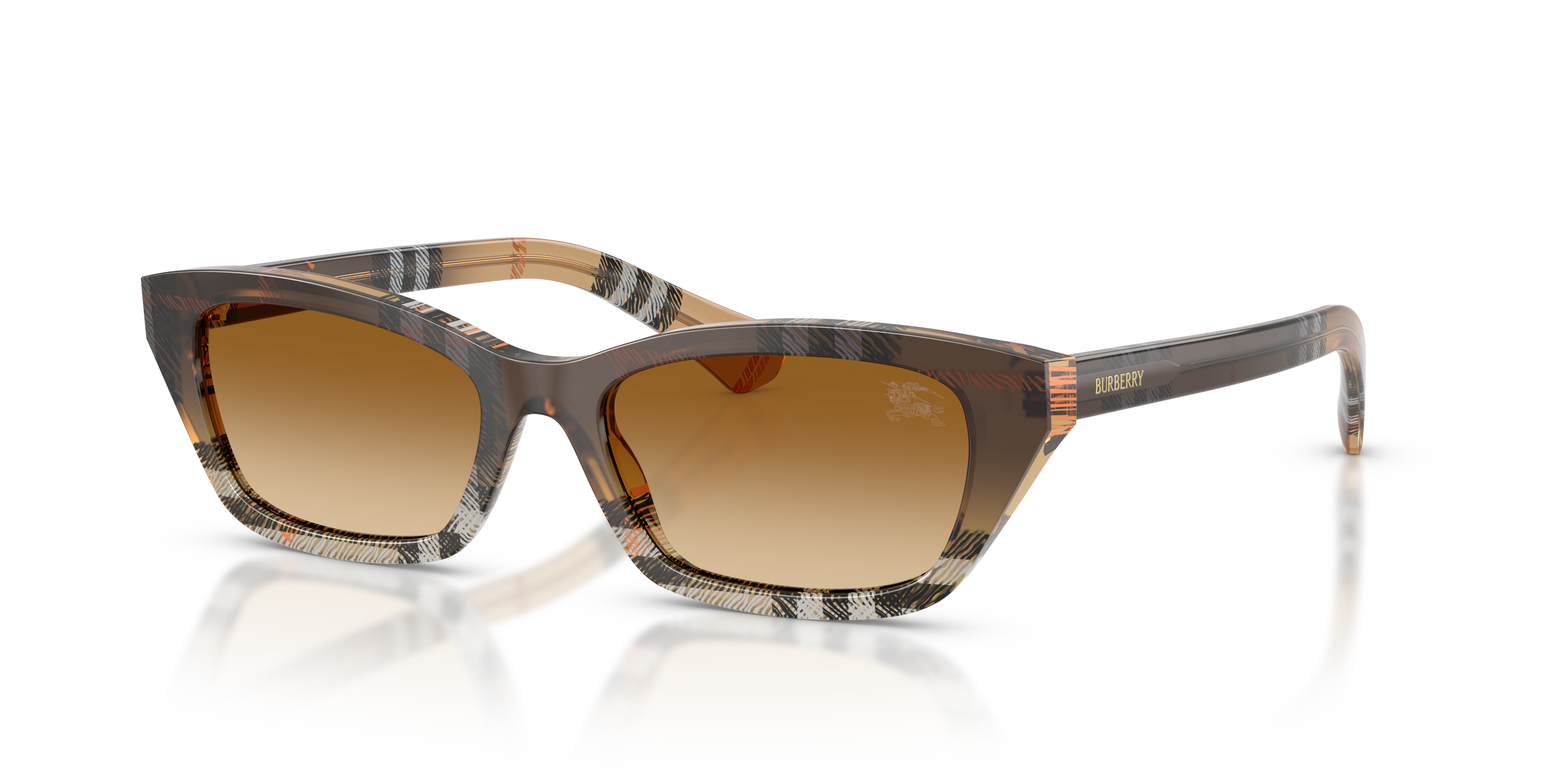 BE4488 Check Gradient Sand AcetatSunglass Frames von B24, Dreiviertelansicht