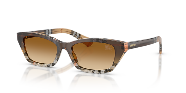 BE4488 Check Gradient Sand AcetatSunglass Frames von B24, Dreiviertelansicht