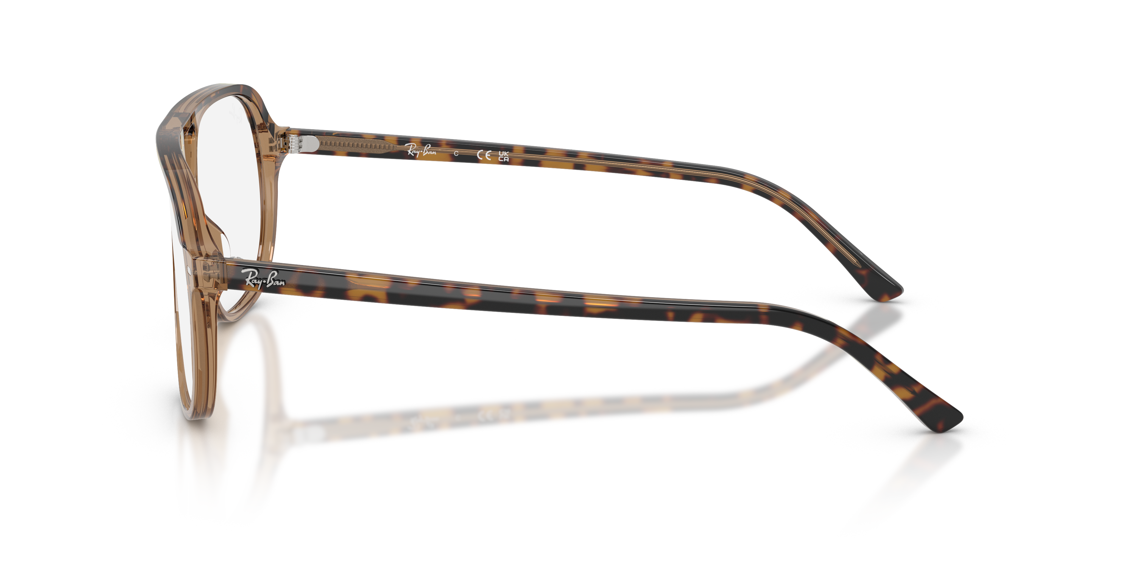 RB5698 Havana & Brown AcetatEyeglass Frames von B24, Seitenansicht