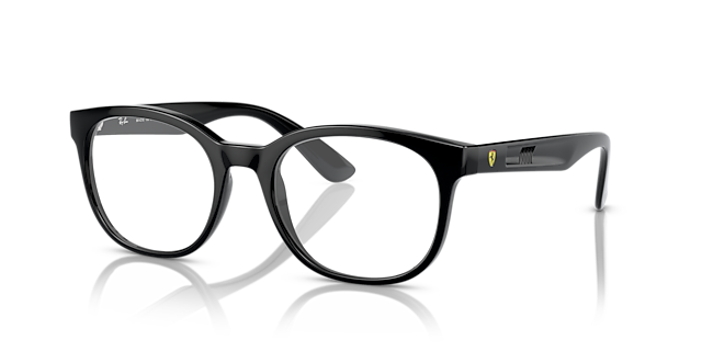 RB7231M Zwart KunststofEyeglass Frames van B24, Hoekweergave