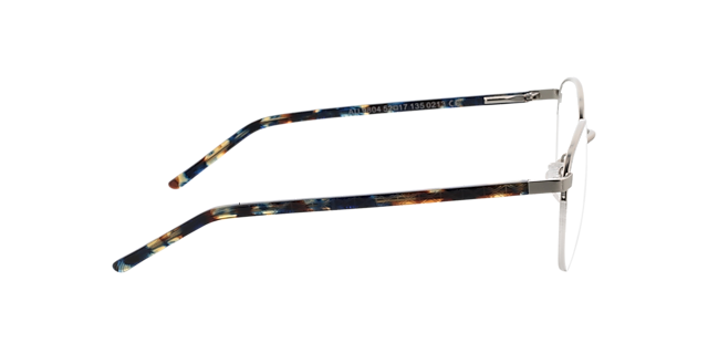Nancy Matt Silver & Blue Havana MetallEyeglass Frames von B24, Seitenansicht