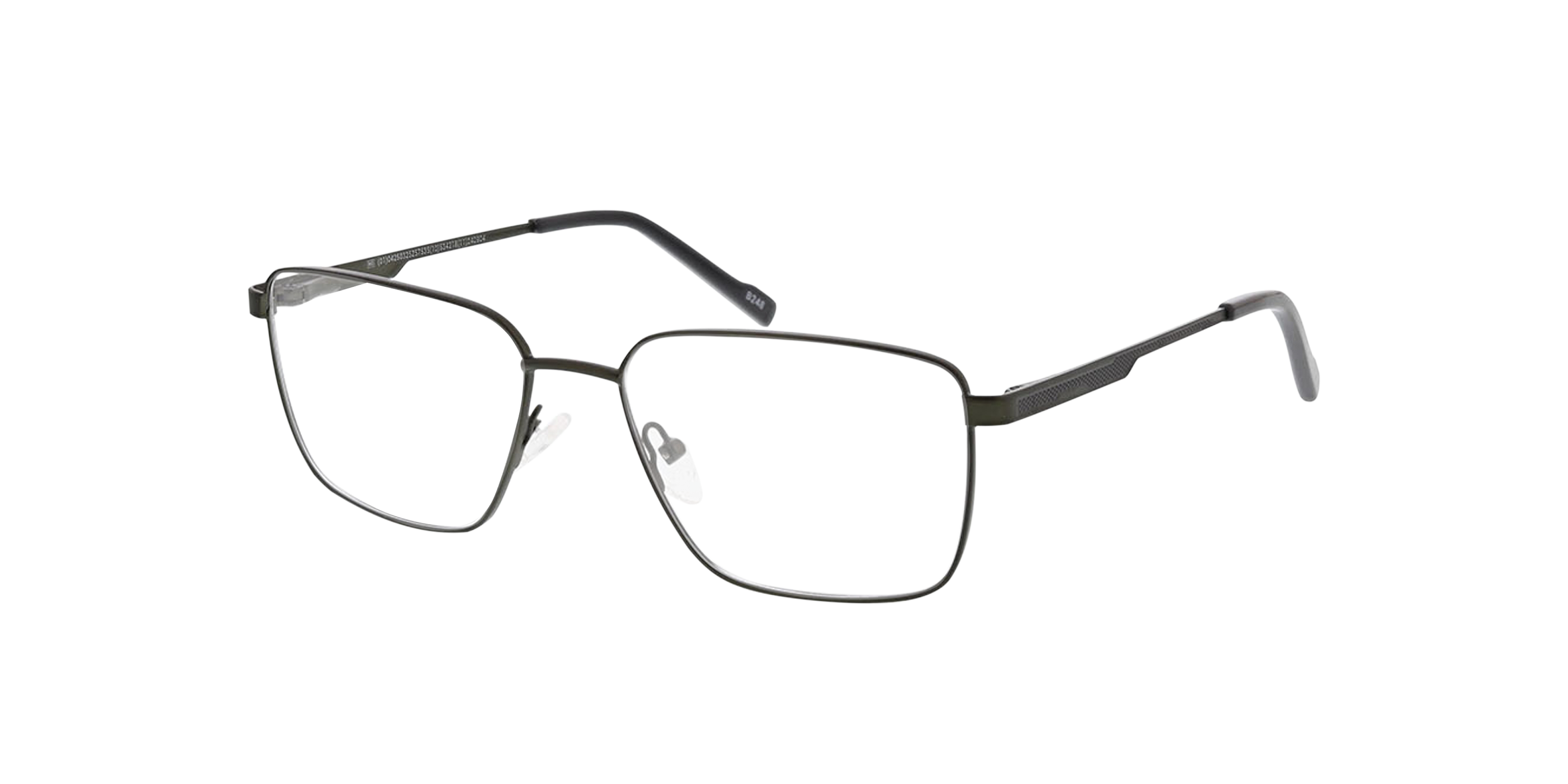 Derby Matt Green MetallEyeglass Frames von B24, Dreiviertelansicht