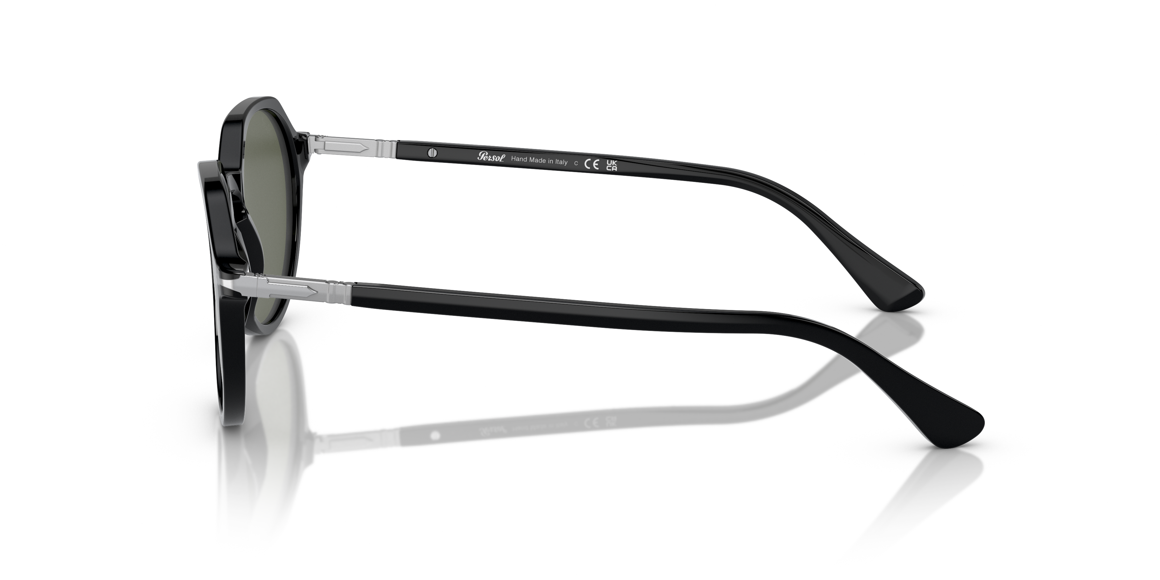 PO3255S Schwarz AcetatSunglass Frames von B24, Seitenansicht