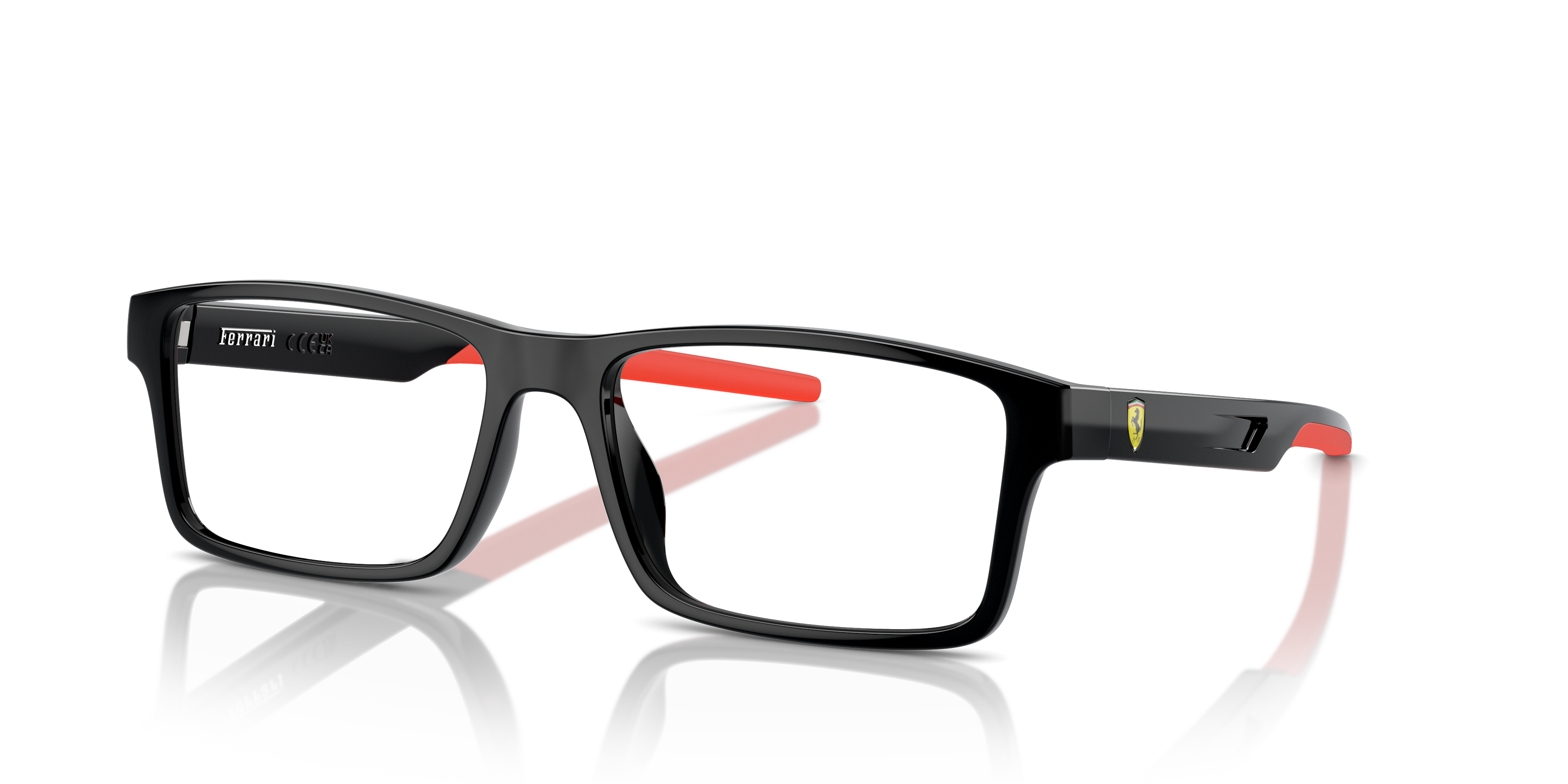 FZ8004U Schwarz KunststoffEyeglass Frames von B24, Dreiviertelansicht