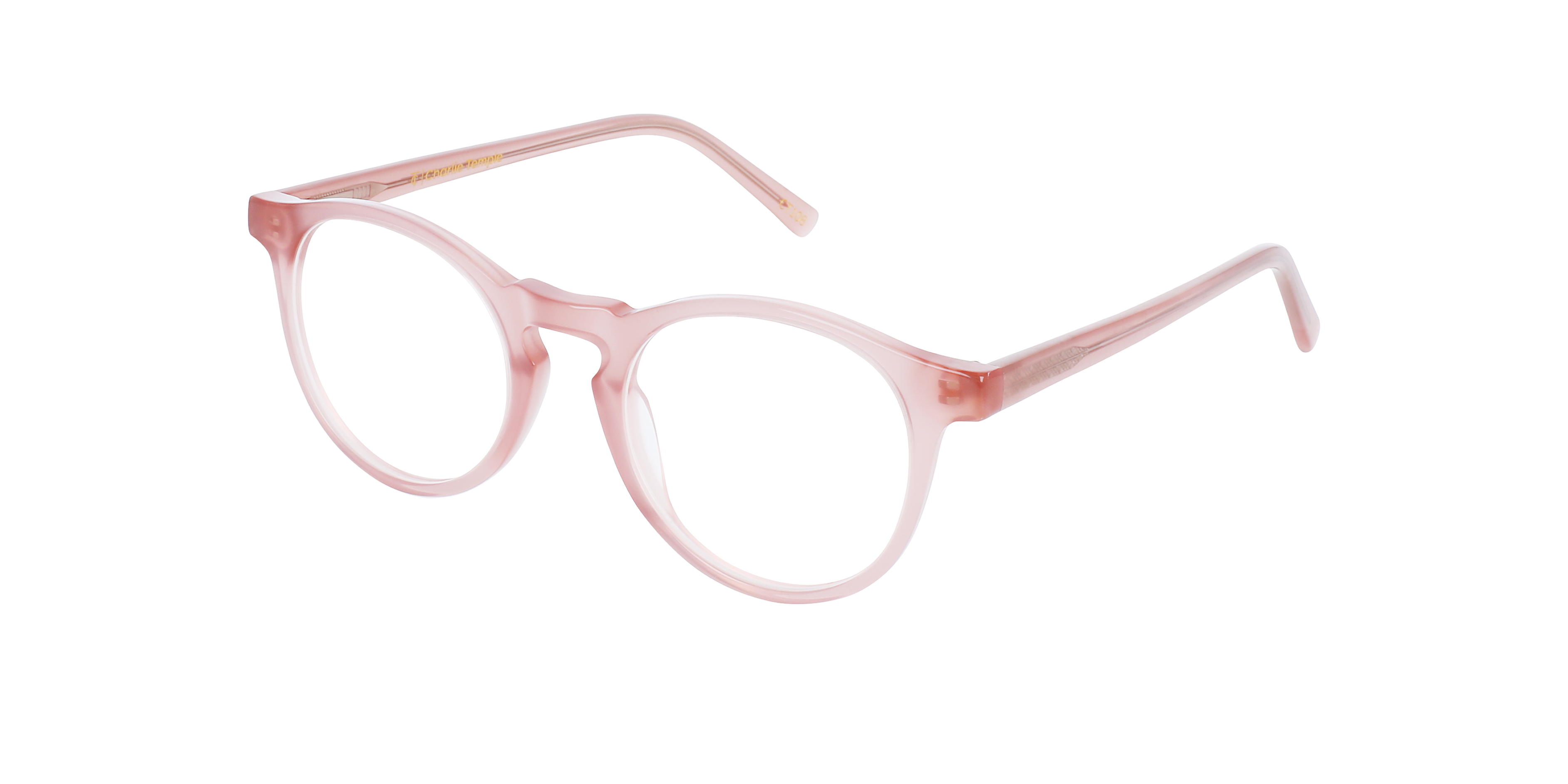 Sam Milky Dark Rose AcetatSunglass Frames von B24, Dreiviertelansicht