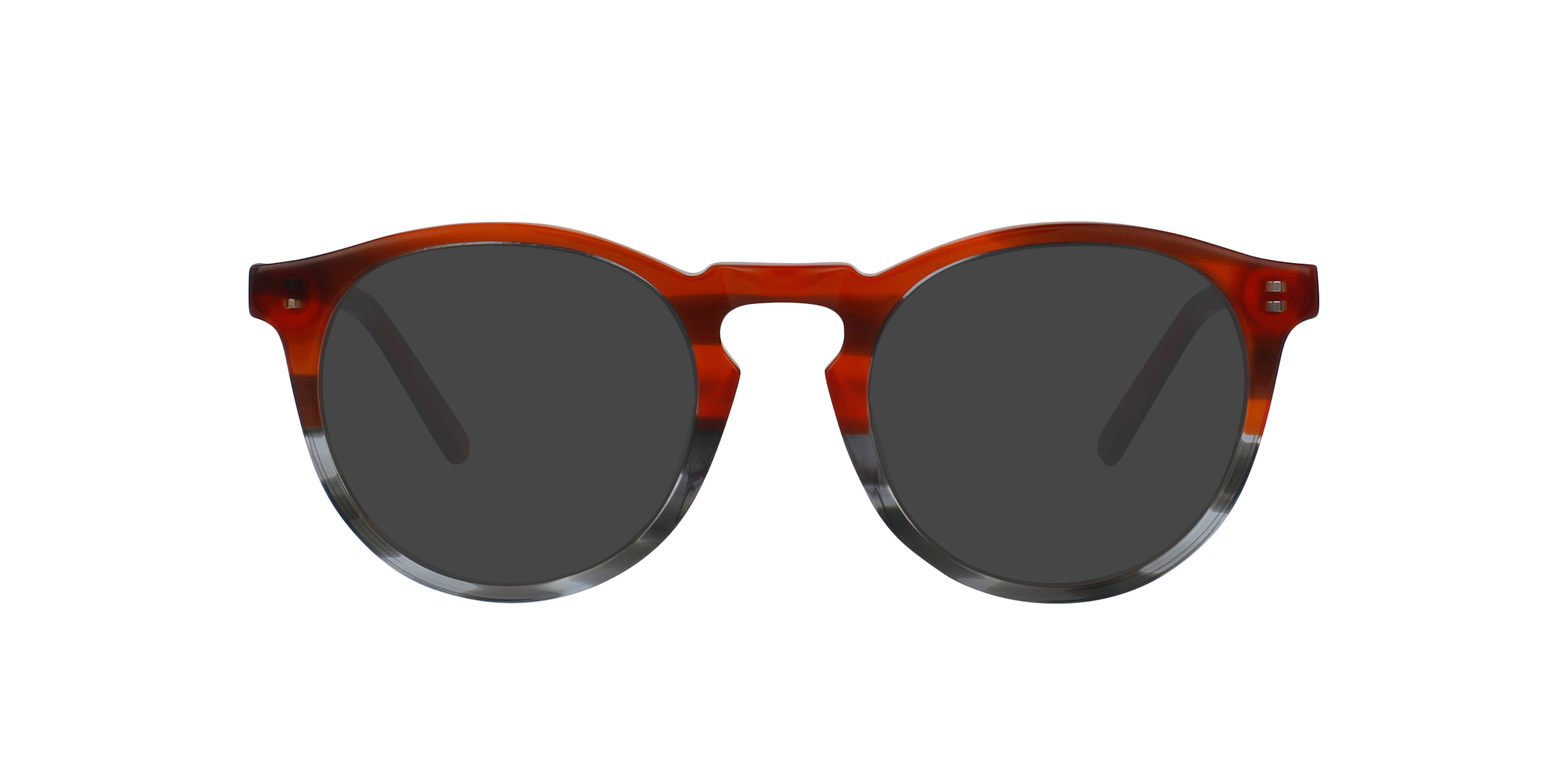 Sam Maroon Fades Havana AcetaatEyeglass Frames van B24, met getinte lenzen