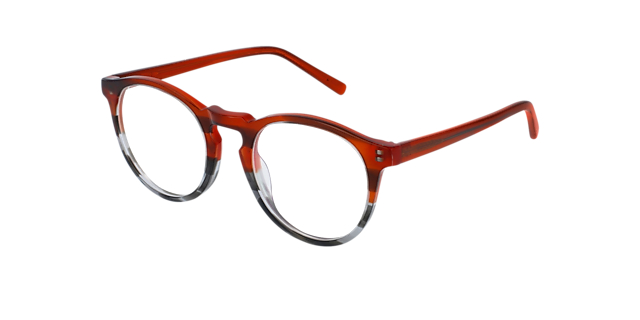 Sam Maroon Fades Havana AcetatEyeglass Frames von B24, Dreiviertelansicht