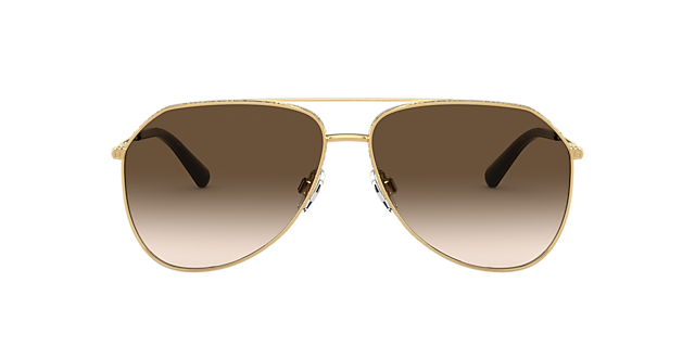 DG2244 Goud MetaalSunglass Frames van B24, Vooraanzicht