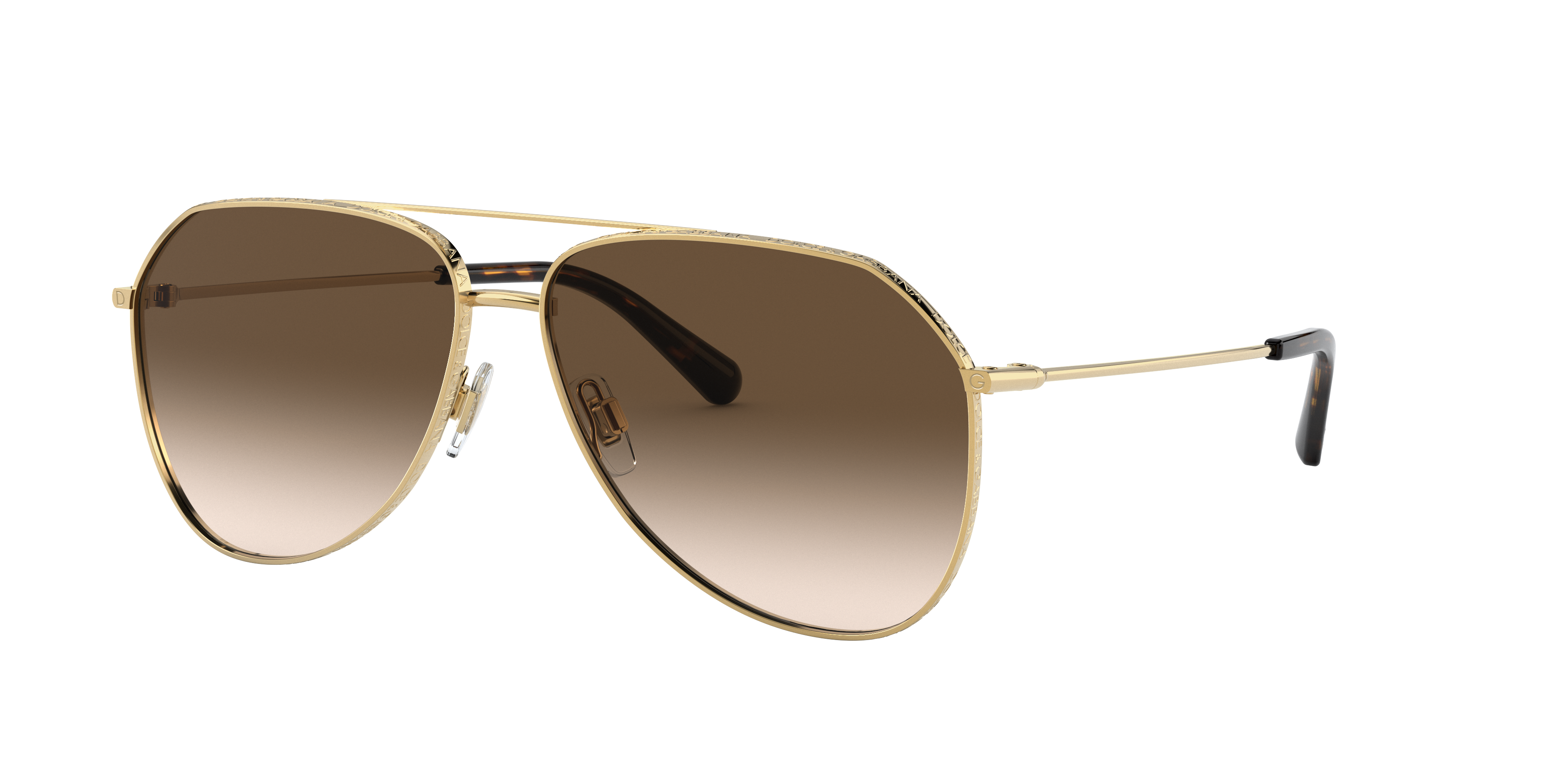 DG2244 Goud MetaalSunglass Frames van B24, Hoekweergave