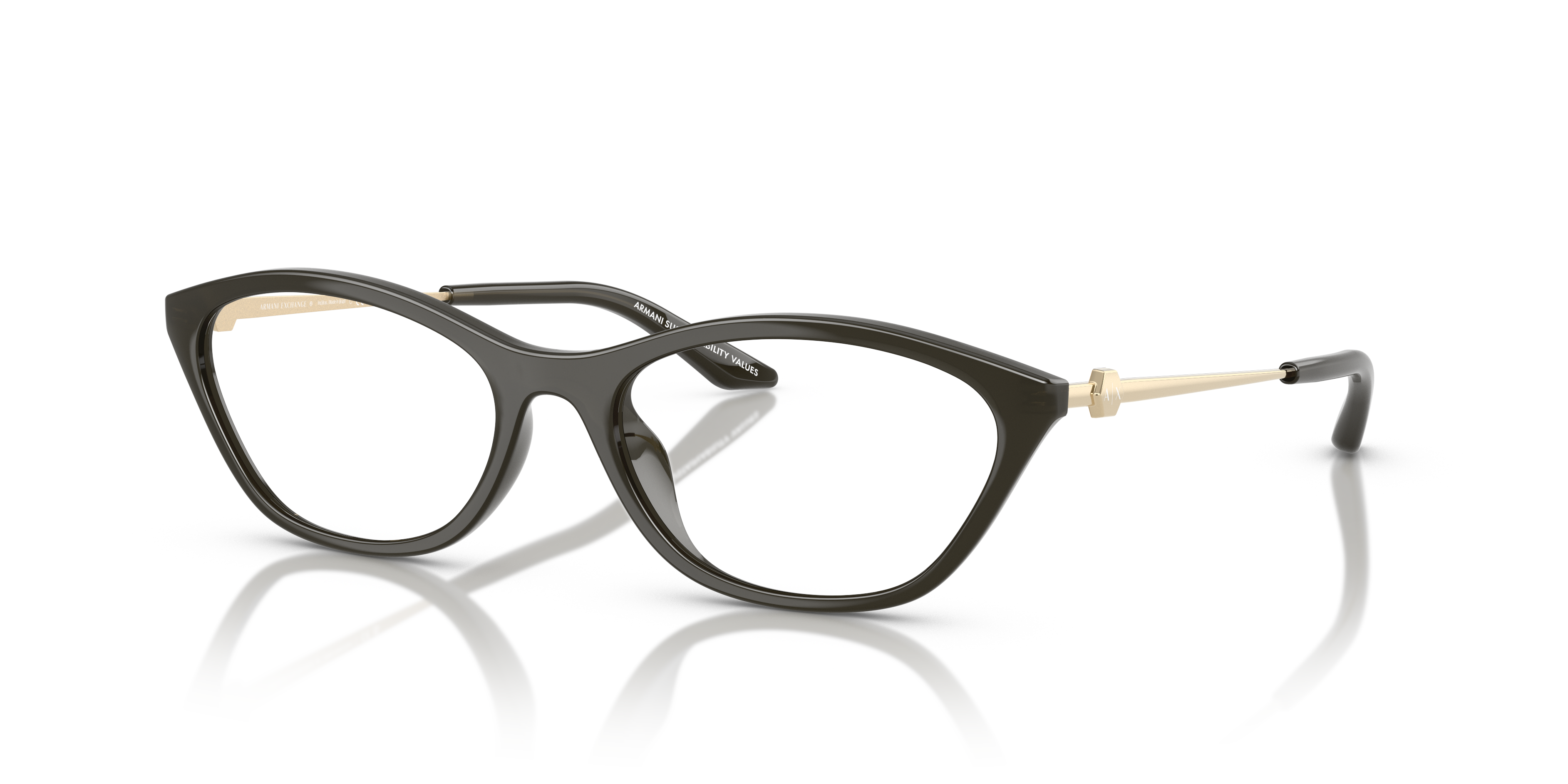 AX3121U Opalescent Dark Grey KunststoffEyeglass Frames von B24, Dreiviertelansicht