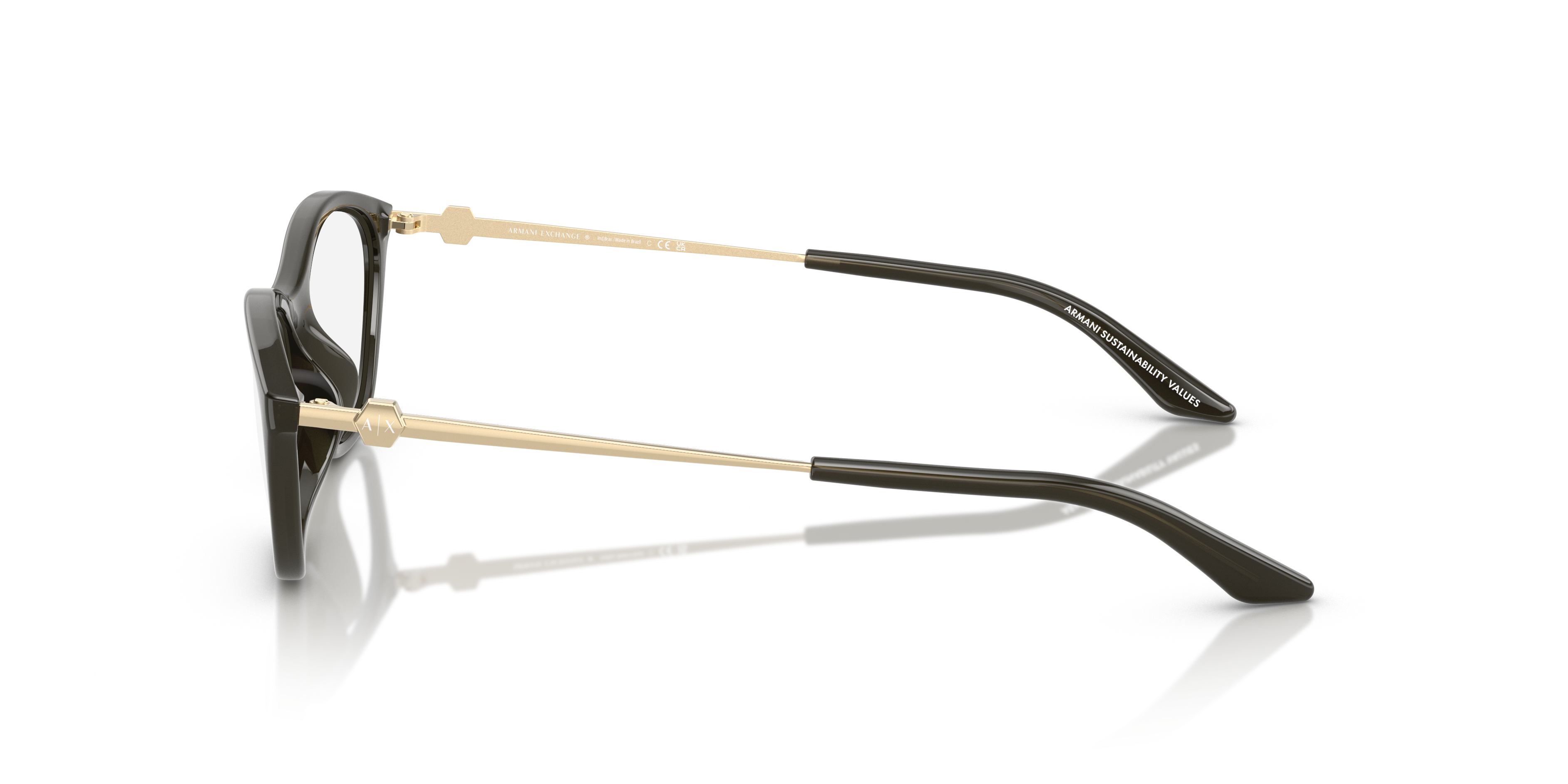 AX3121U Opalescent Dark Grey KunststoffEyeglass Frames von B24, Seitenansicht