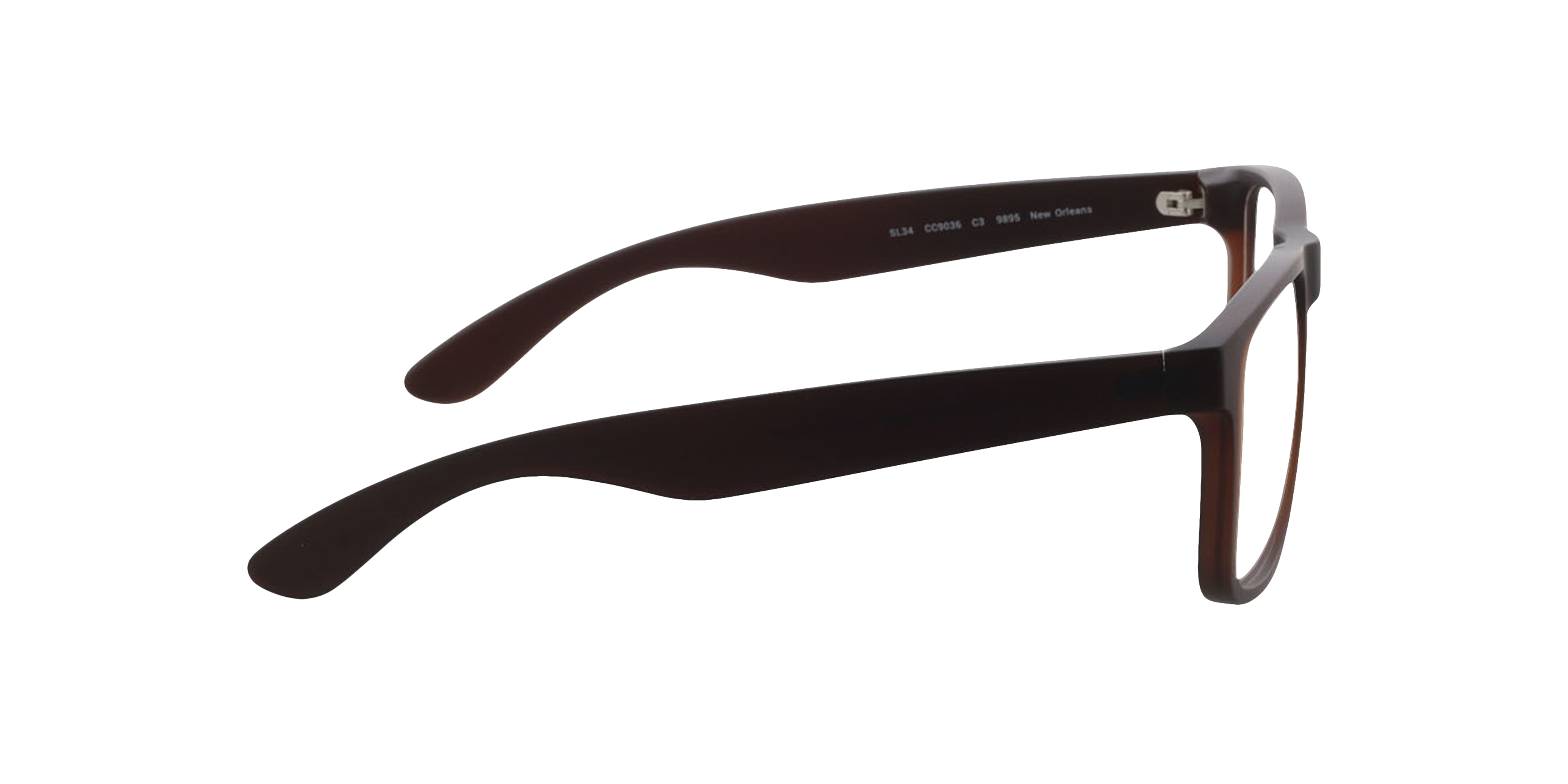 New Orleans Bruin KunststofEyeglass Frames van B24, Zijaanzicht