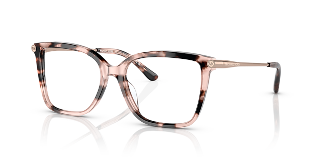 MK4101U Roze tortoise AcetaatEyeglass Frames van B24, Hoekweergave