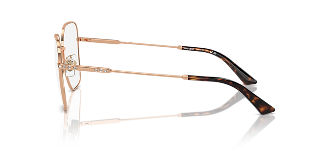 JC2001B Rotgold MetallEyeglass Frames von B24, Seitenansicht