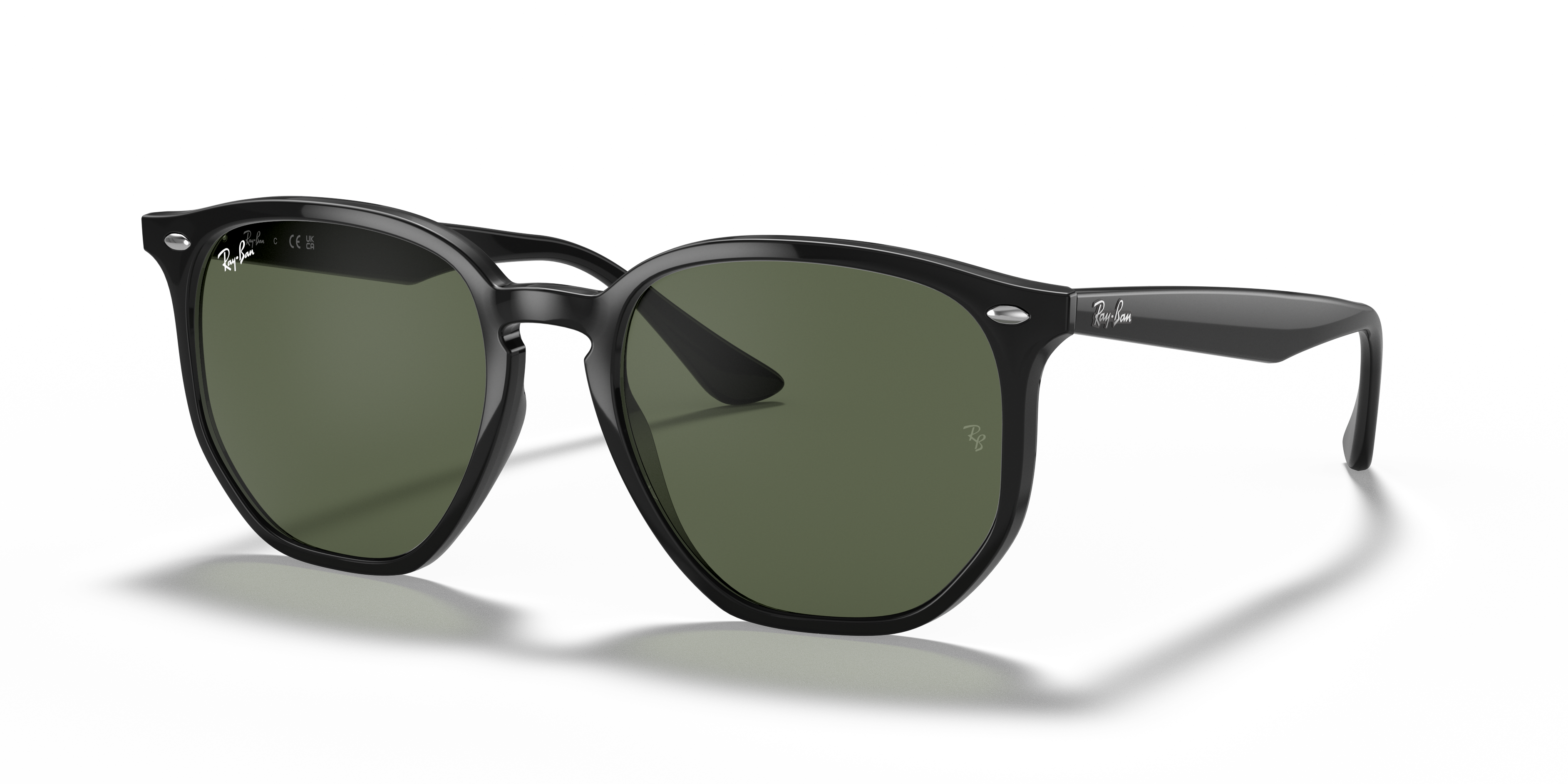 RB4306 Schwarz KunststoffSunglass Frames von B24, Dreiviertelansicht