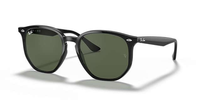 RB4306 Zwart KunststofSunglass Frames van B24, Hoekweergave