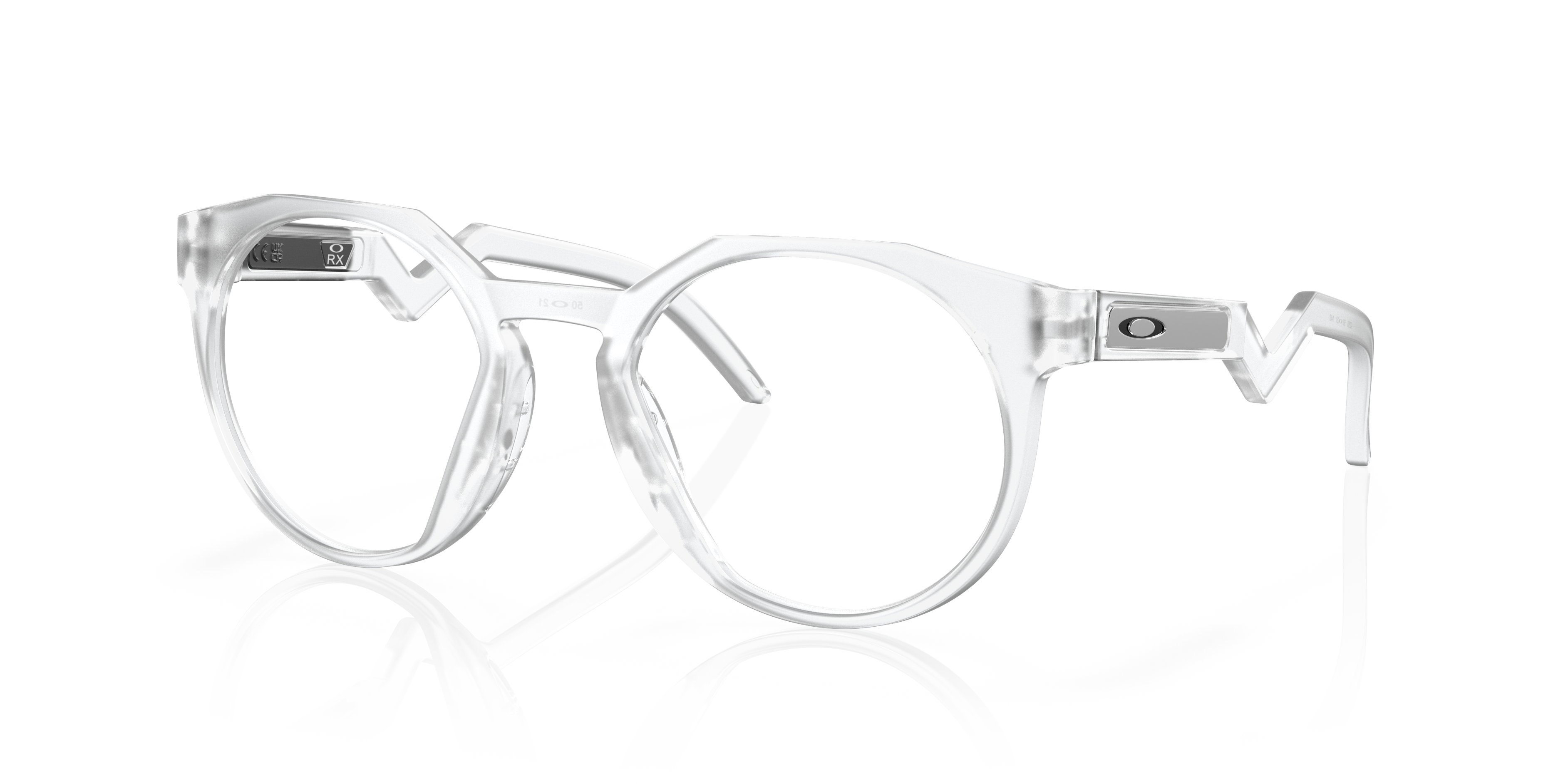 HSTN Matt transparent KunststoffEyeglass Frames von B24, Dreiviertelansicht